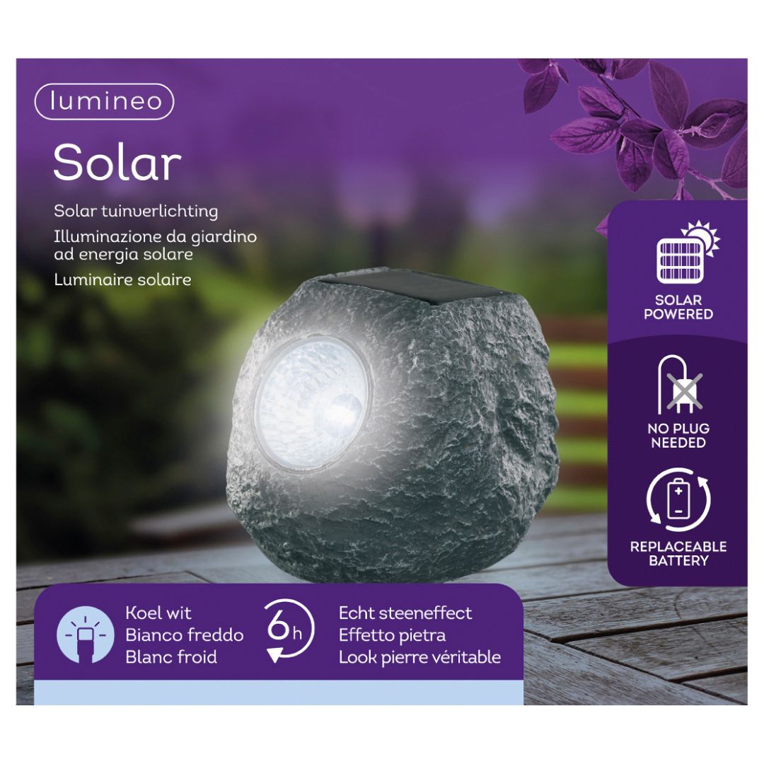 Solar Garden Rock Light – 3.8″